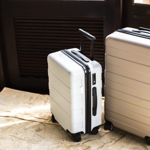 Luggage in a hotel room